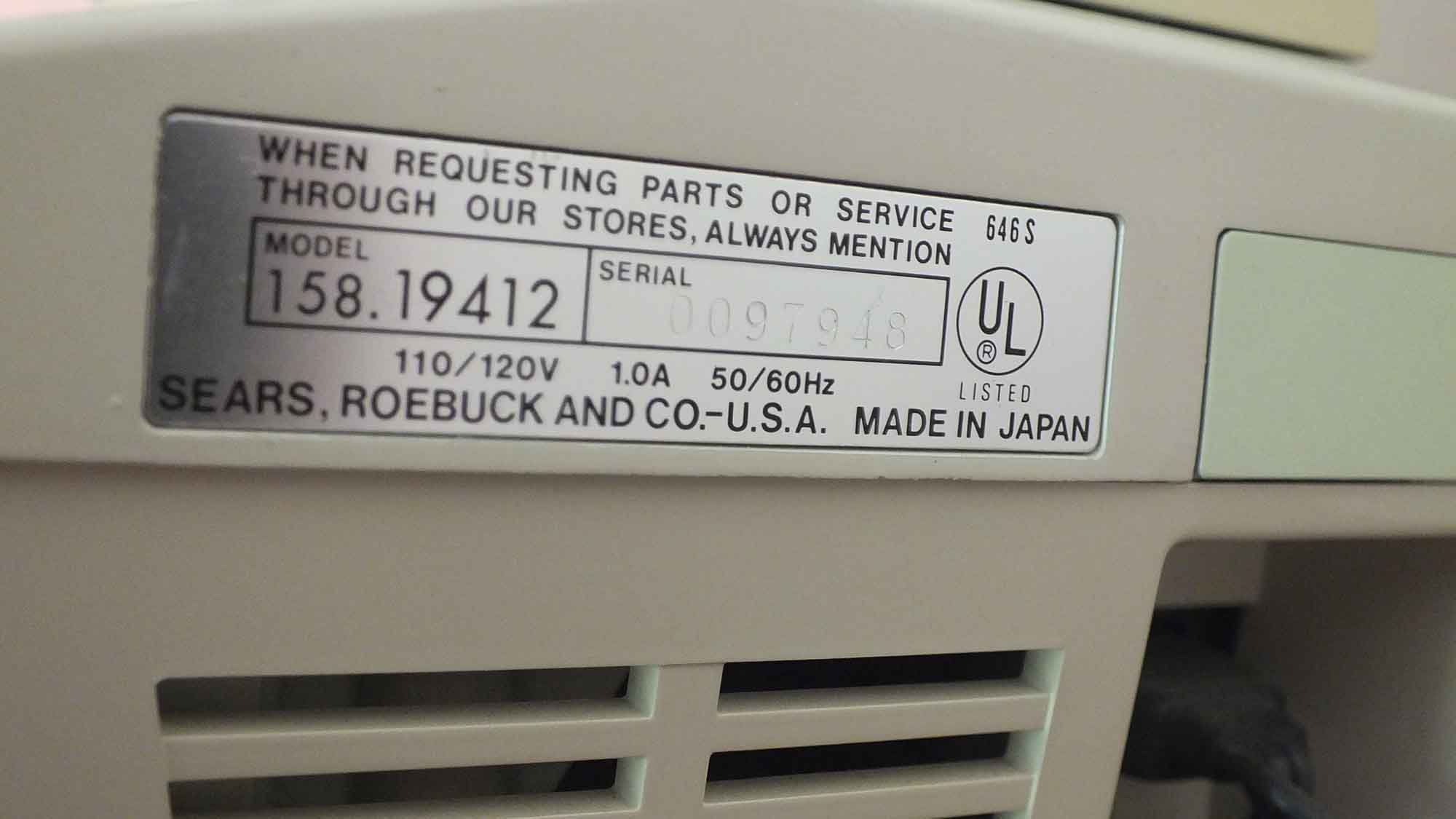 Kenmore Zig Zag Sewing Machine