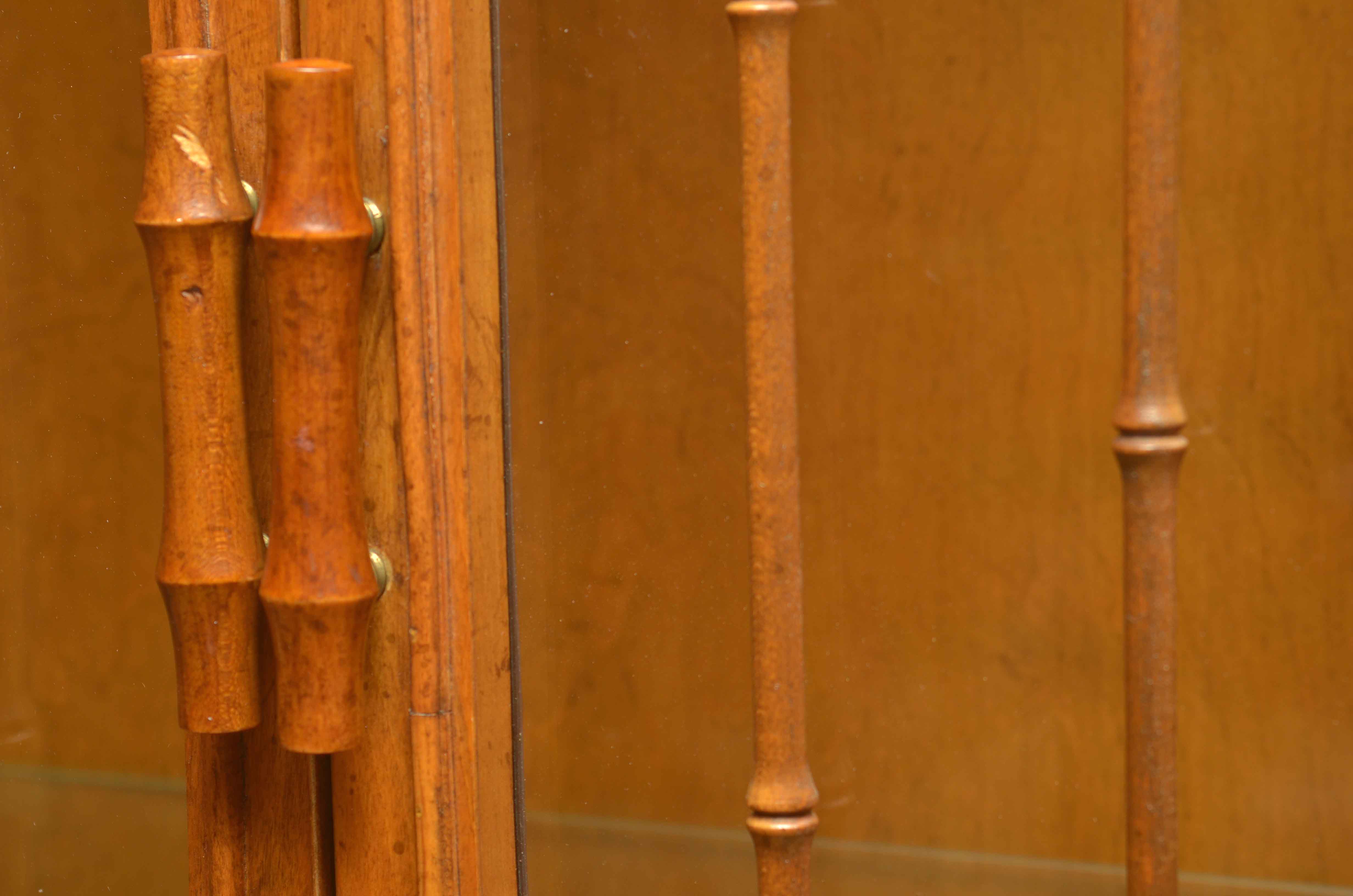 Bamboo and Rattan Style Secretary Desk