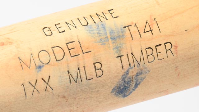 Darrell Evans Signed Game Used Baseball Bat