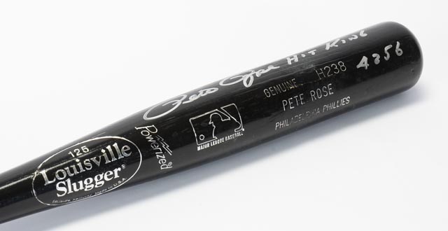 Pete Rose Signed Phillies Bat