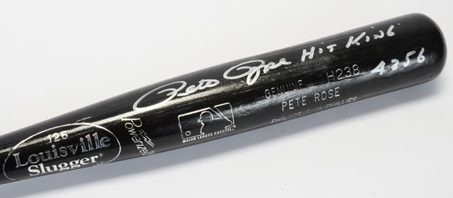 Pete Rose Signed Phillies Bat