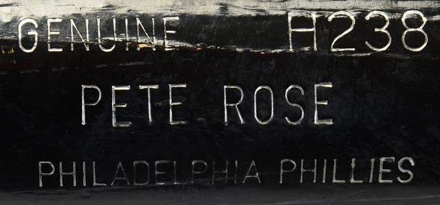 Pete Rose Signed Phillies Bat