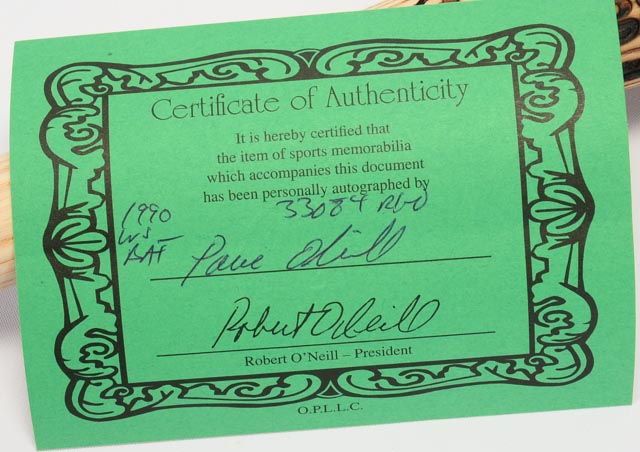 Paul O'Neill Signed 1990 World Series Bat