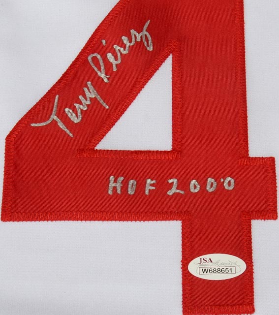 Tony Perez Signed Reds "Stats" Baseball Jersey