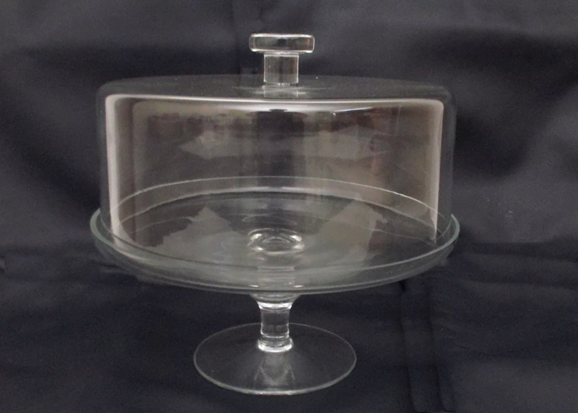 Vintage Clear Glass Cake Plate