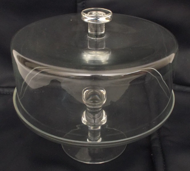 Vintage Clear Glass Cake Plate