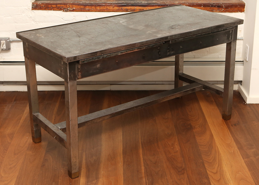 Contemporary Brushed Steel Desk