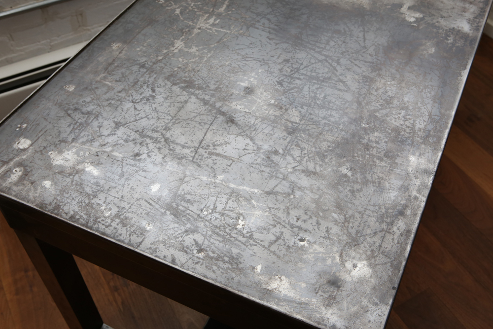 Contemporary Brushed Steel Desk