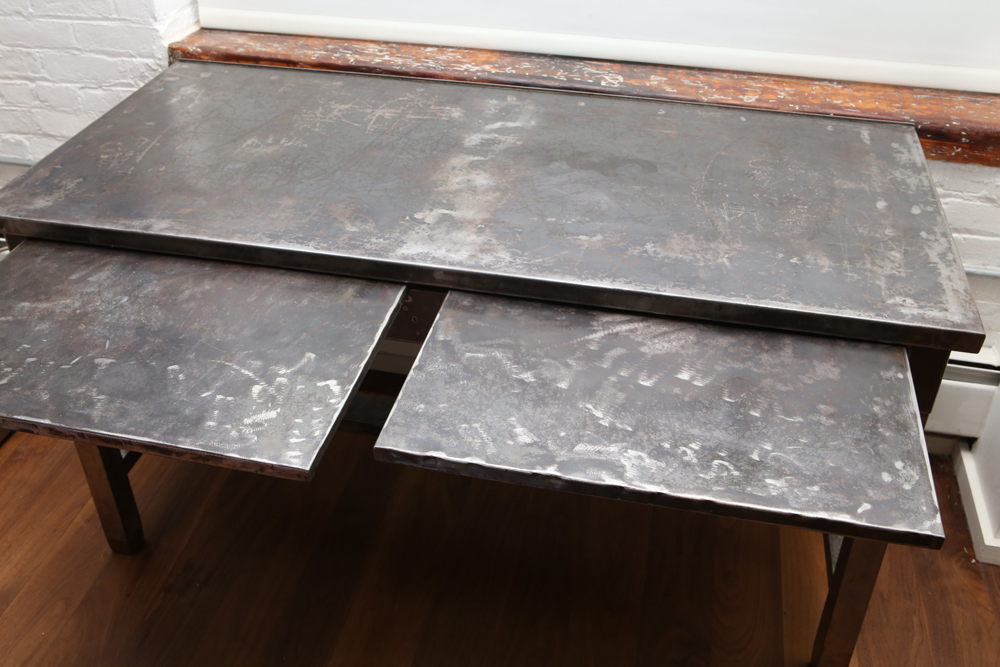 Contemporary Brushed Steel Desk