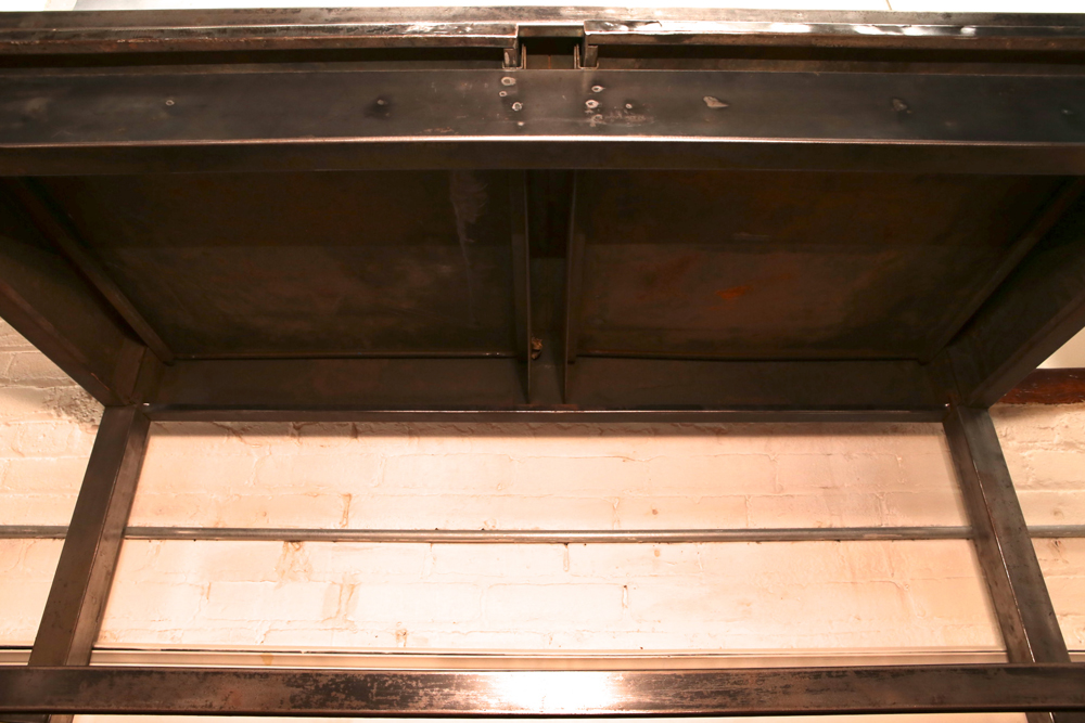 Contemporary Brushed Steel Desk