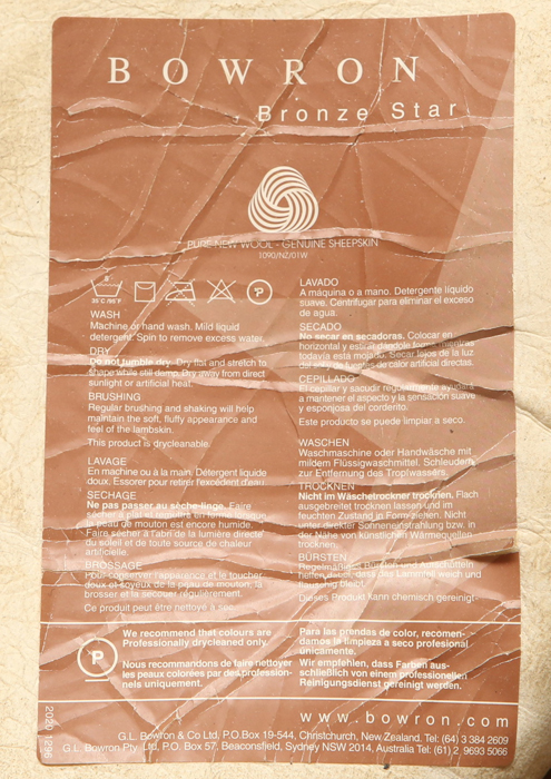 Bowron Bronze Star Wool Sheepskin Rug