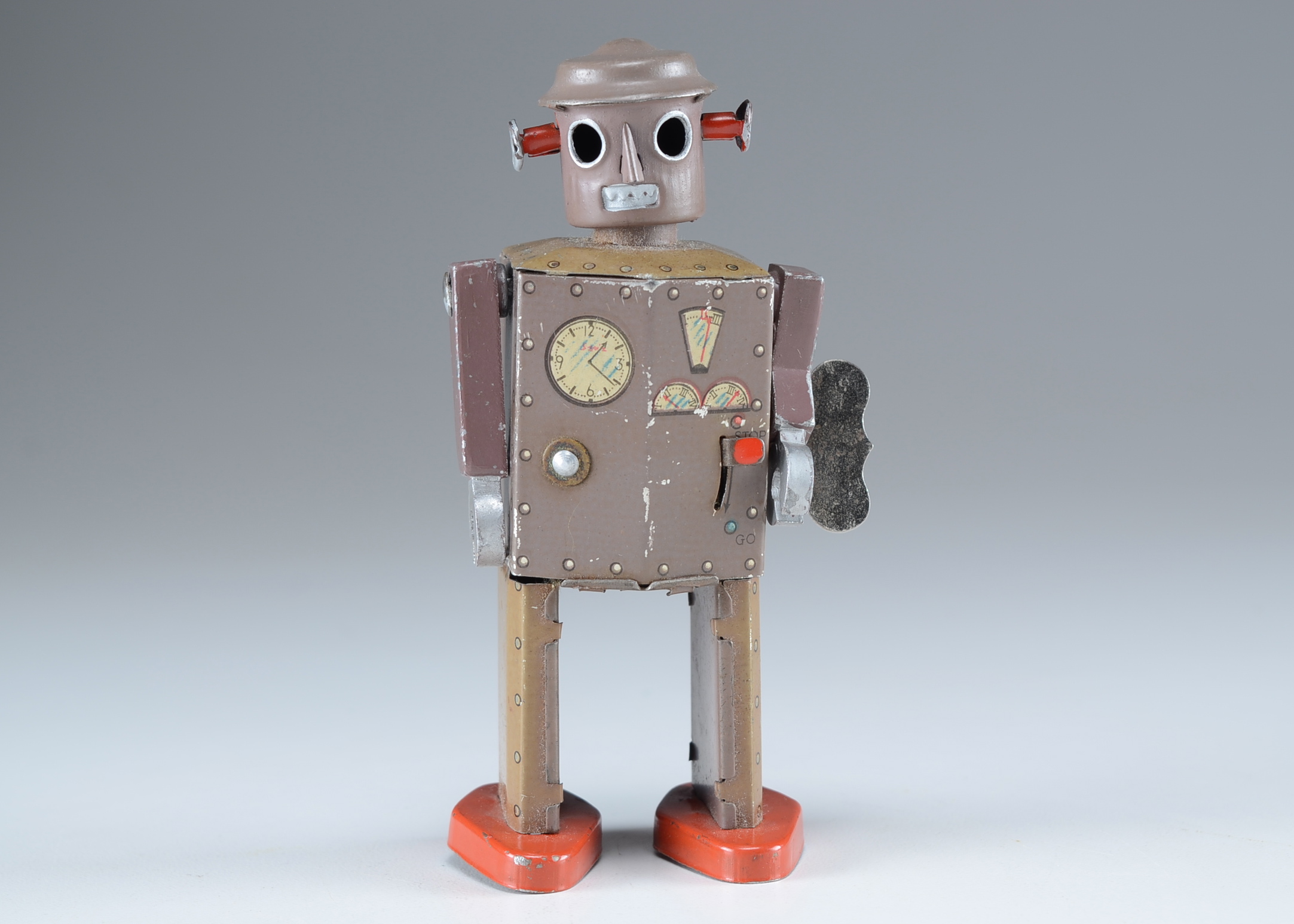 Rare 1949 Atomic Robot Man Tin Toy Robot