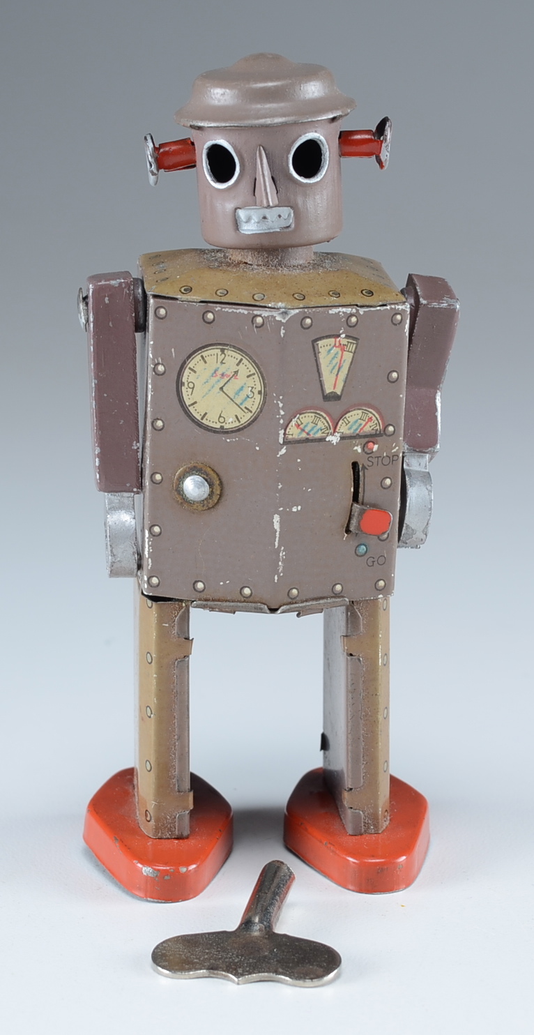 Rare 1949 Atomic Robot Man Tin Toy Robot
