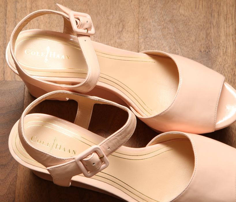 New-with-Box Patent Cole Haan Wedges in Blush