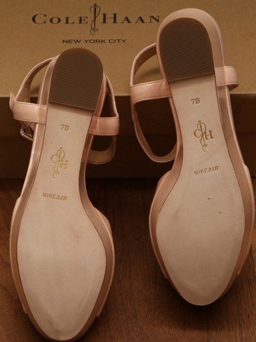 New-with-Box Patent Cole Haan Wedges in Blush