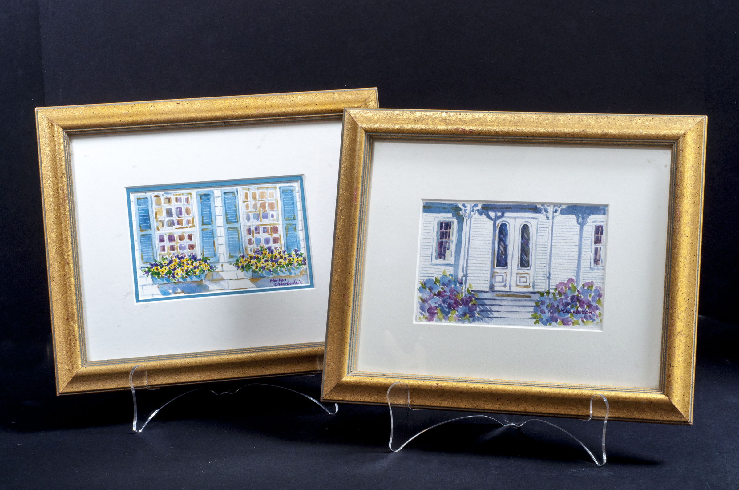 Pair of Marilyn Chamberlain Watercolors