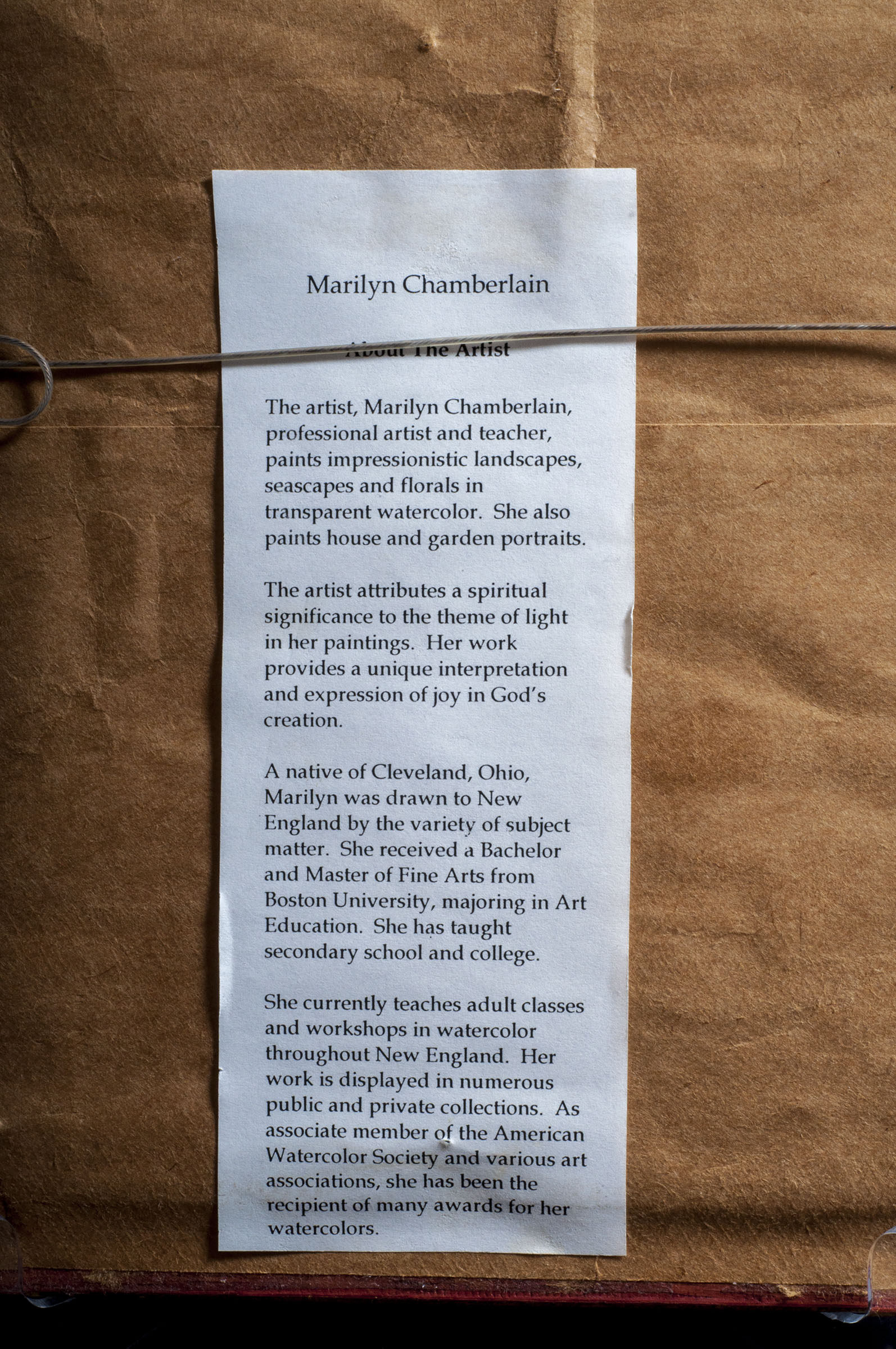 Pair of Marilyn Chamberlain Watercolors