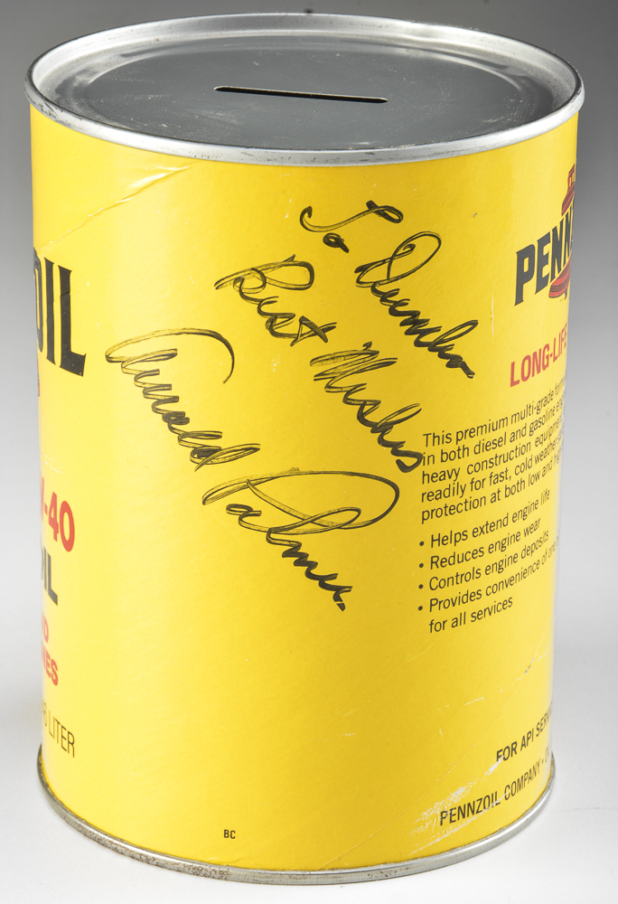Arnold Palmer Signed Oil Can