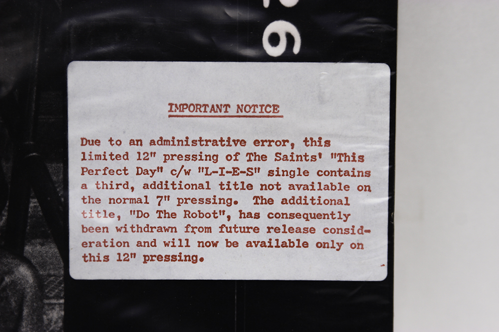 Limited Edition LP Record of "This Perfect Day" by The Saints