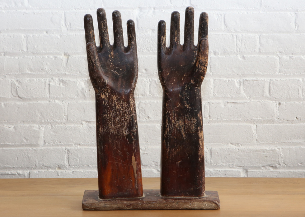 Wooden Carved Hand Sculpture