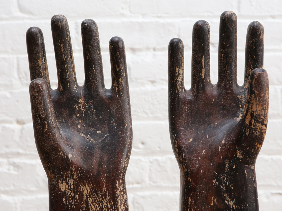 Wooden Carved Hand Sculpture