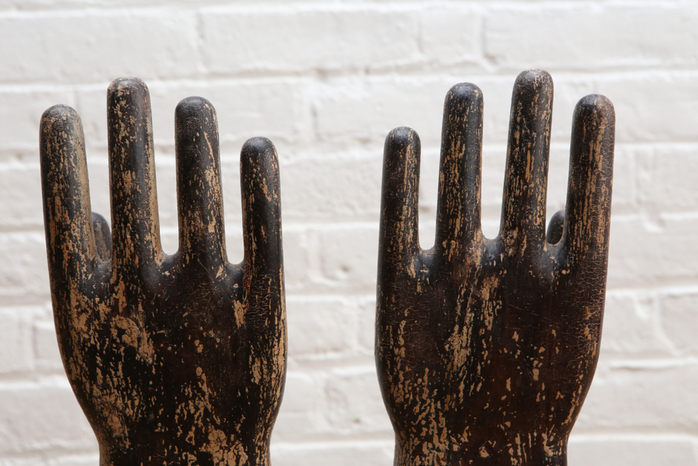 Wooden Carved Hand Sculpture