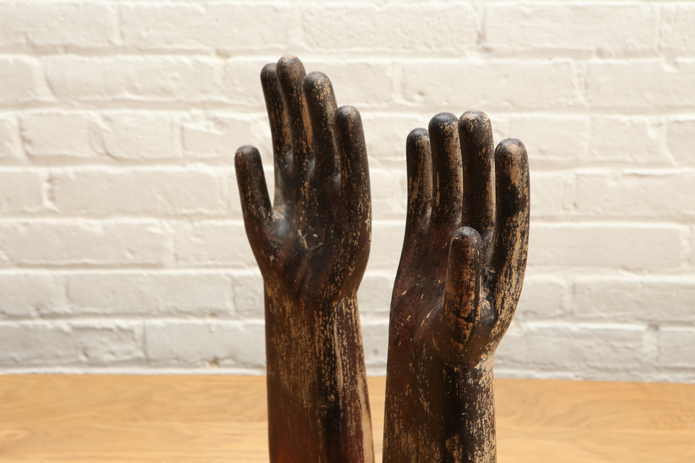 Wooden Carved Hand Sculpture