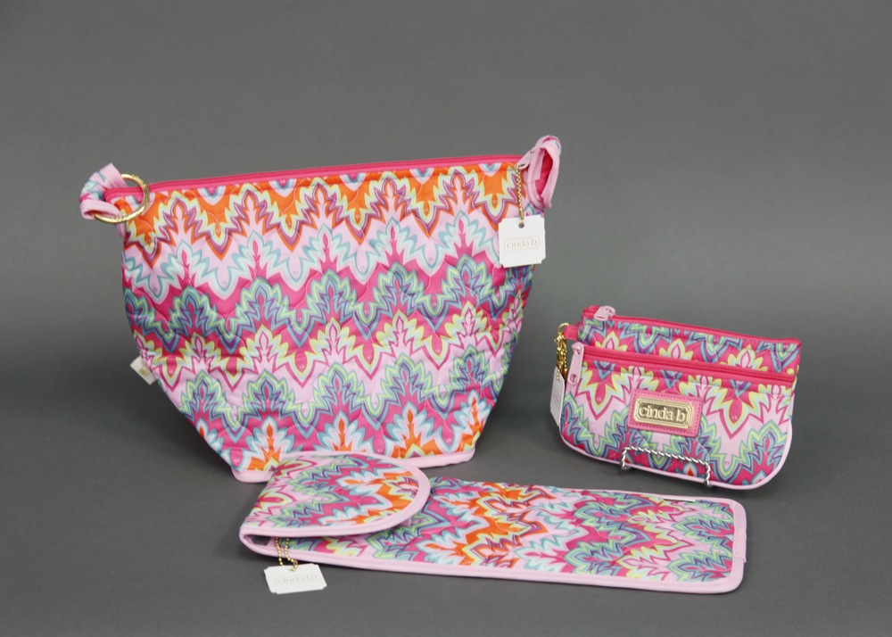 "cinda B" Calypso Collection Large Cosmetics Bag and More