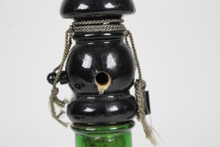 Green Glass Vintage Italian Hookah Smoking Pipe