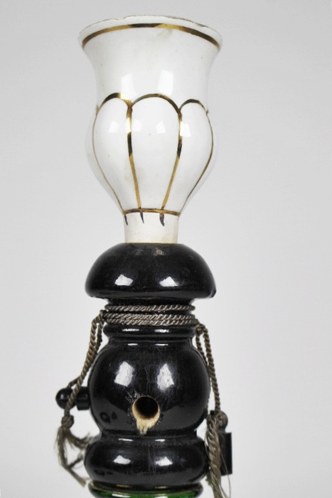 Green Glass Vintage Italian Hookah Smoking Pipe