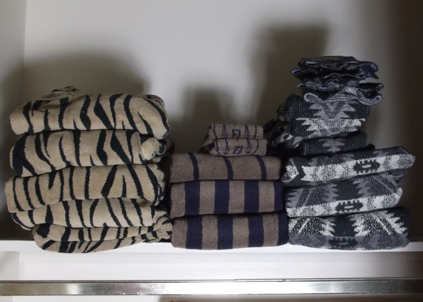 Three Sets of Vintage Print Towels