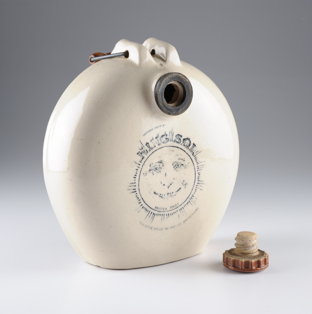 Three Stoneware Hot Water Bottles