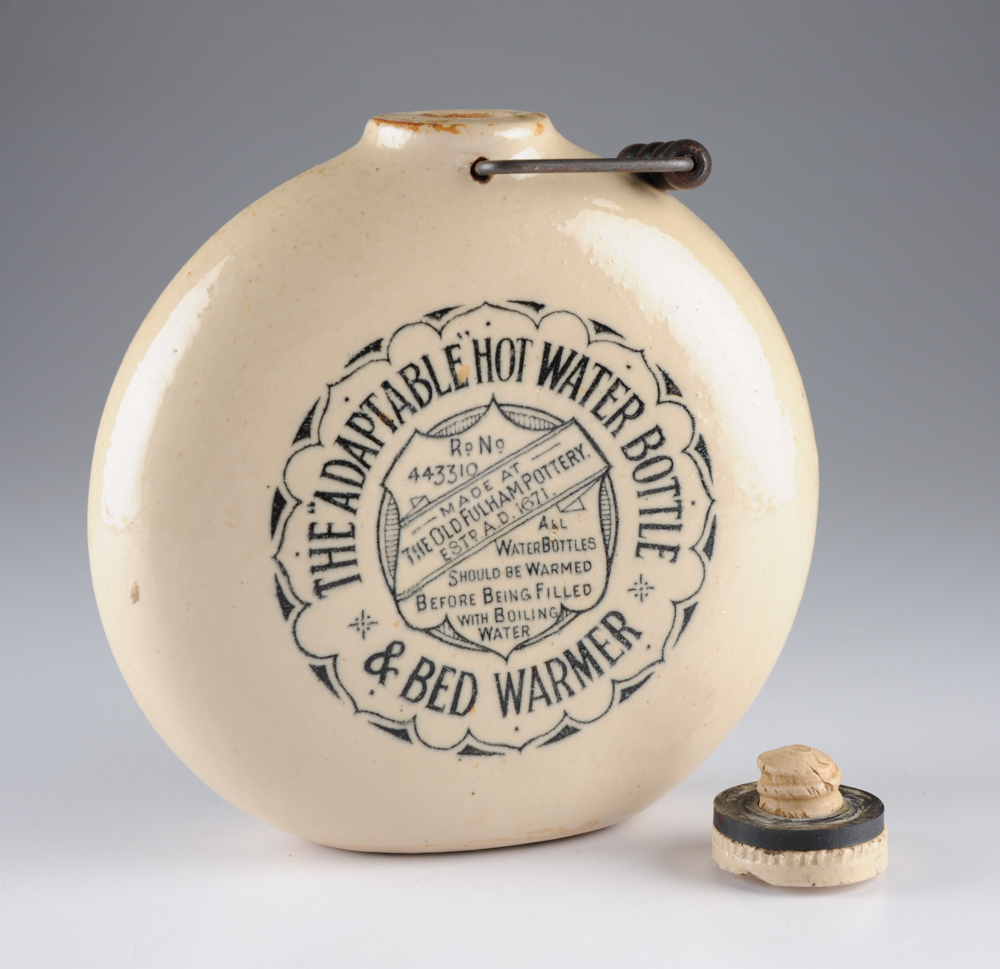 Three Stoneware Hot Water Bottles