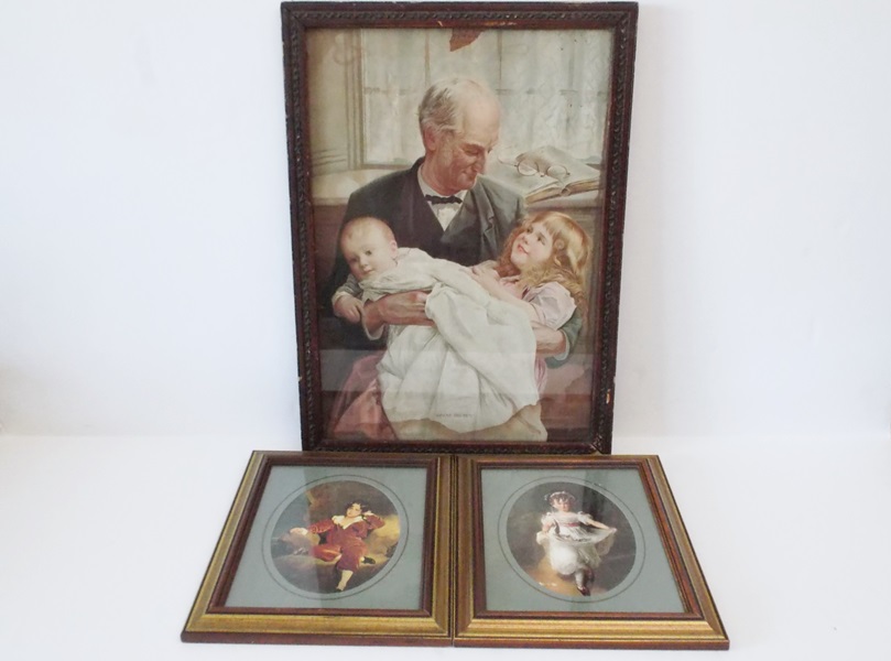 Three Vintage Prints of Children