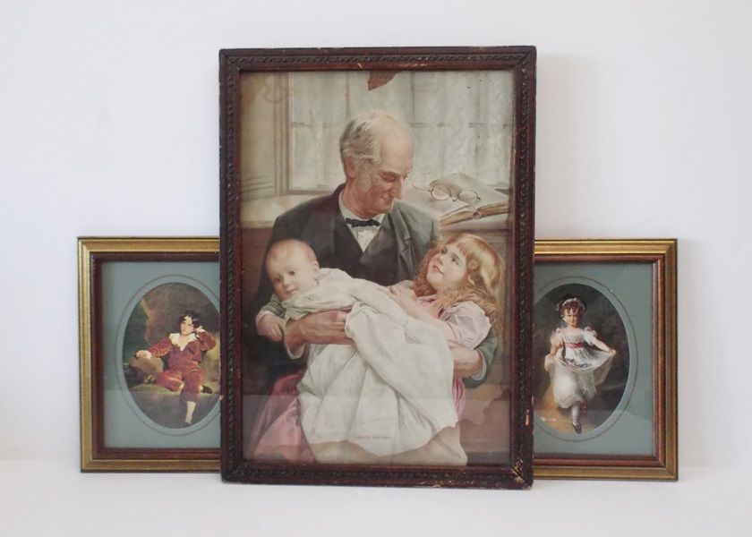 Three Vintage Prints of Children