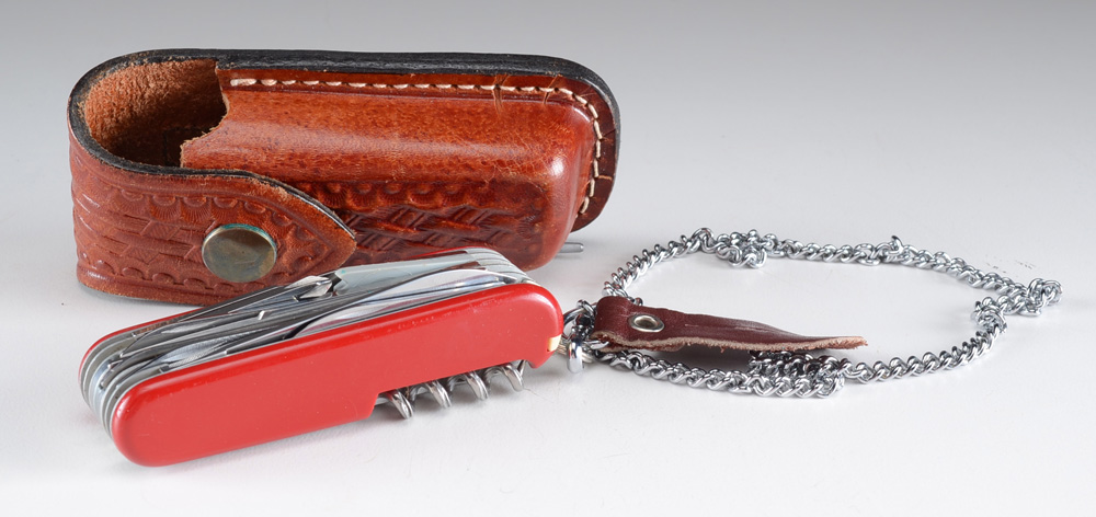 Victorinox Swiss Army Knife in Leather Case