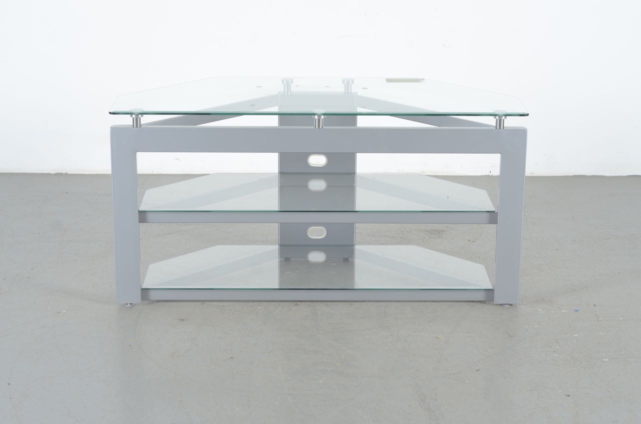 Modern Glass and Metal TV Stand