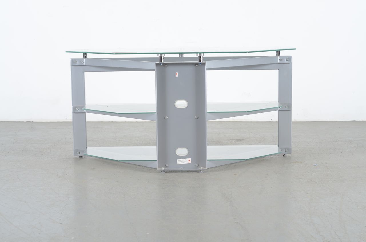 Modern Glass and Metal TV Stand