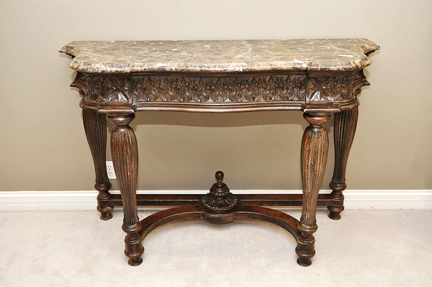 Drexel Heritage Marble Top Console Table