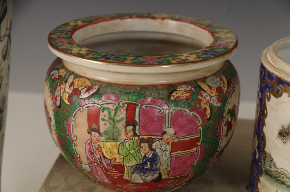 Vintage Chinese Pottery with Carved Soapstone Guardian Lion