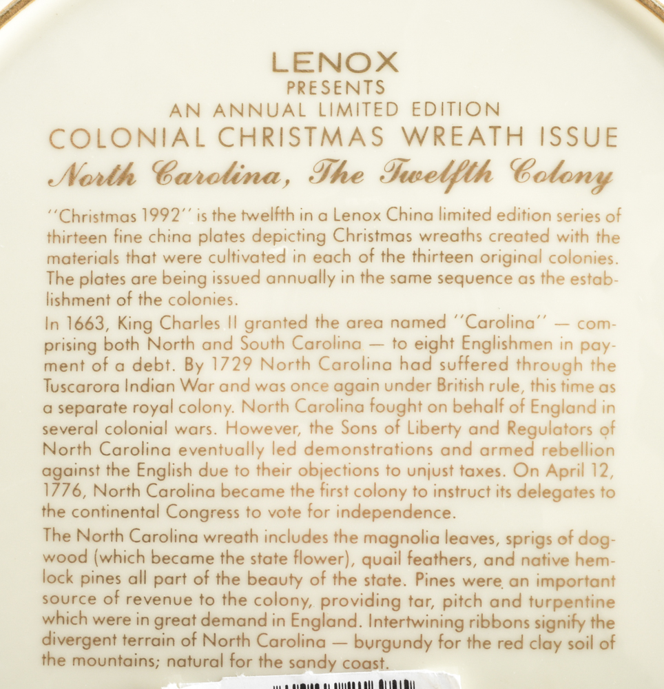 Eleven Lenox Limited Edition Christmas Plates
