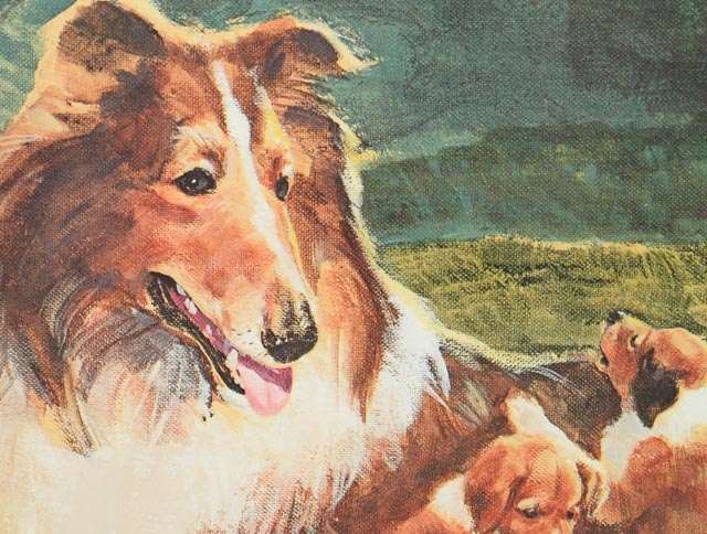 James Franzen Signed Lithography Print "American Collies"