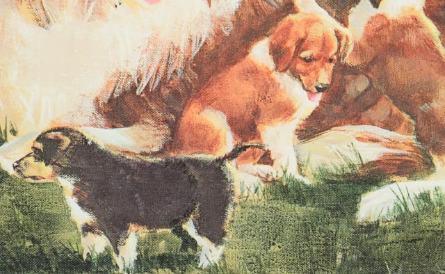 James Franzen Signed Lithography Print "American Collies"