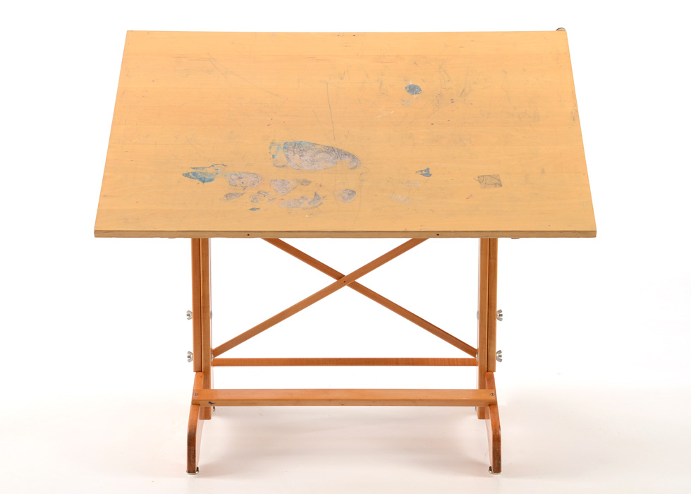 Contemporary Hardwood Drafting Table
