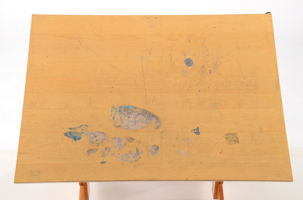 Contemporary Hardwood Drafting Table