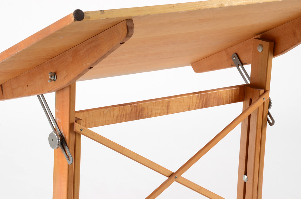 Contemporary Hardwood Drafting Table