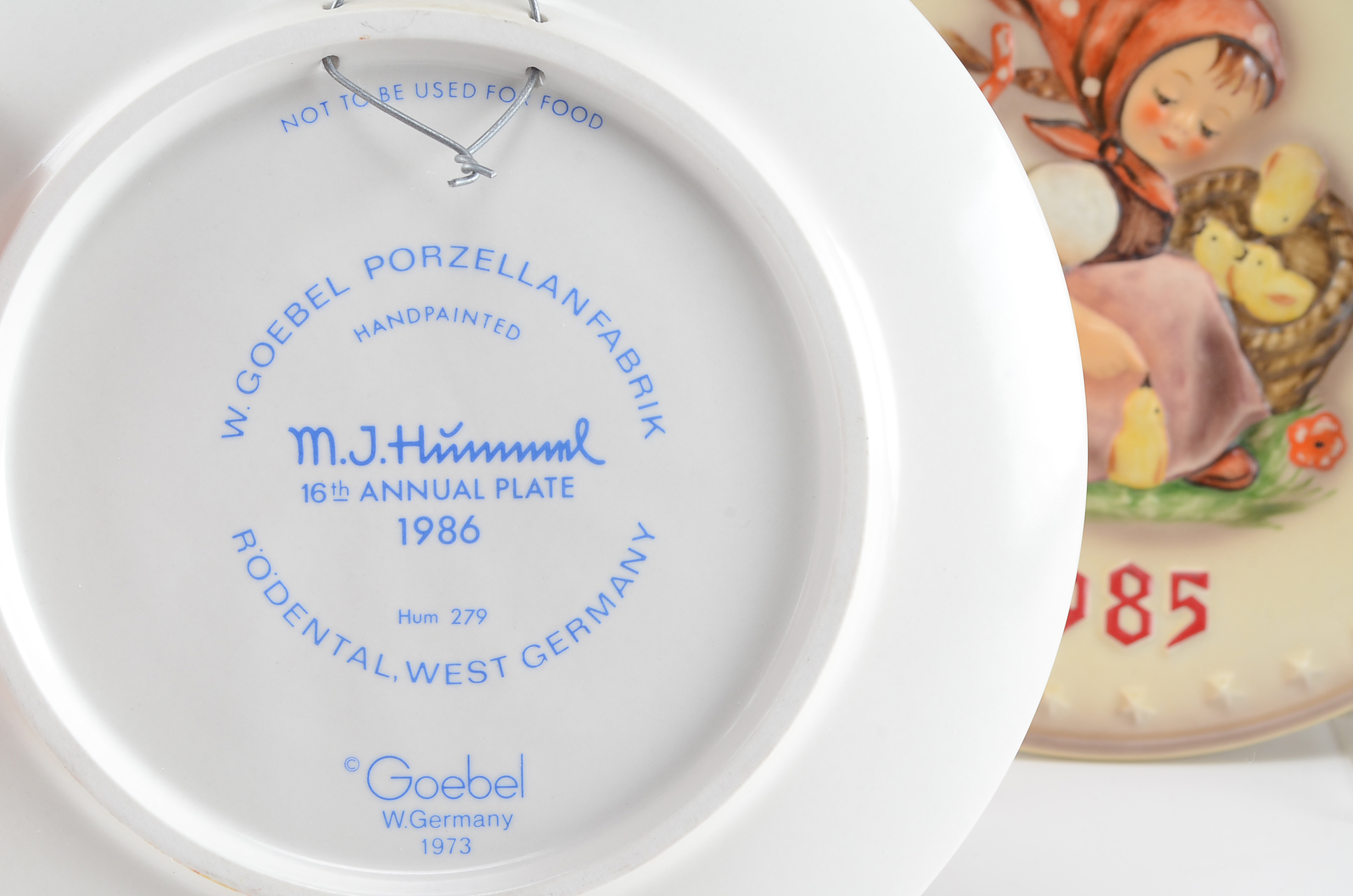 1980-1986 Hummel Annual Collectors Plates