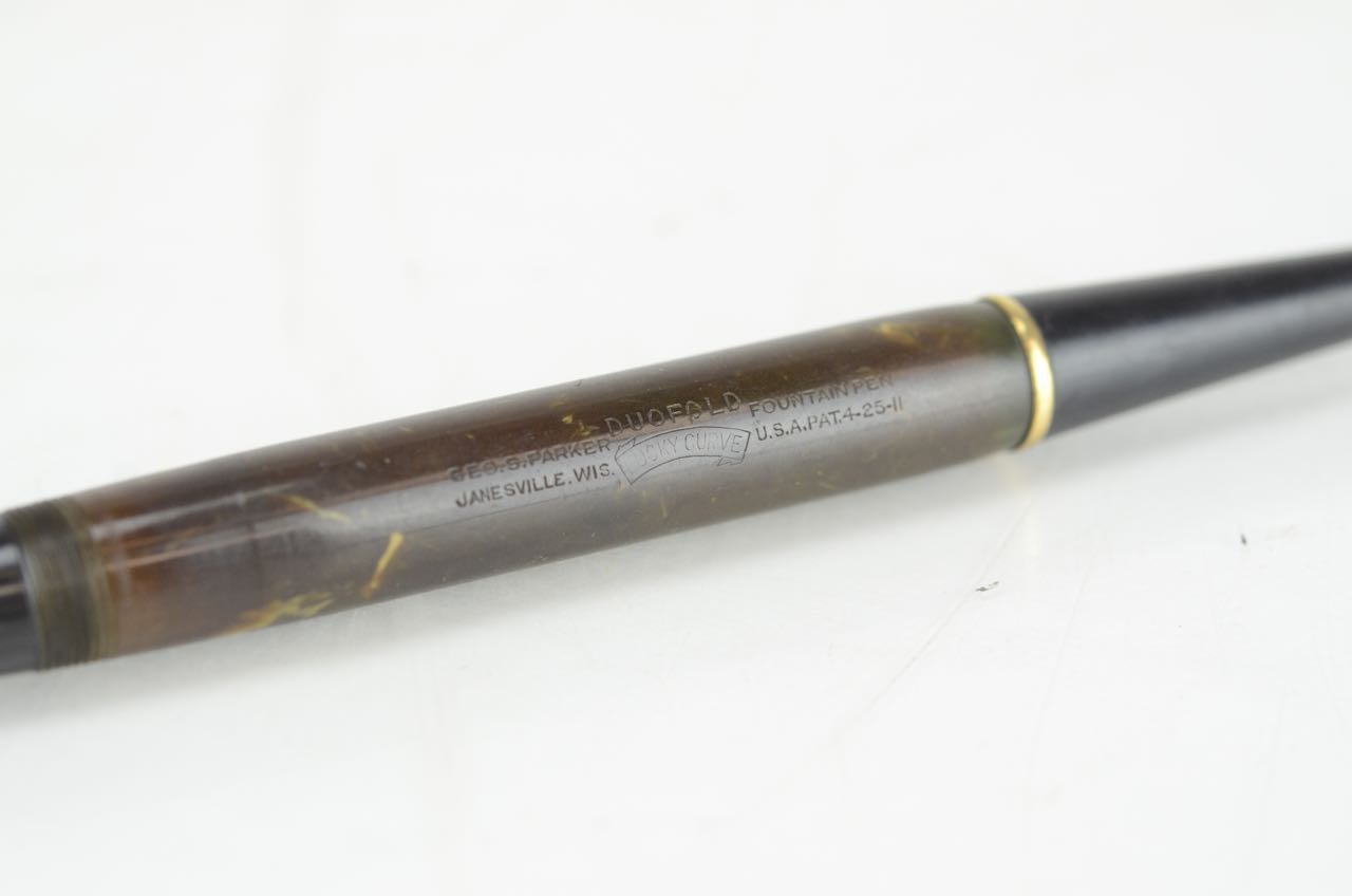 Vintage Parker Double Fountain Pen Marble Desk Set