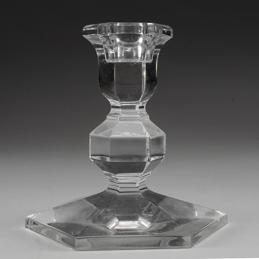 Val St. Lambert Crystal Candle Holder