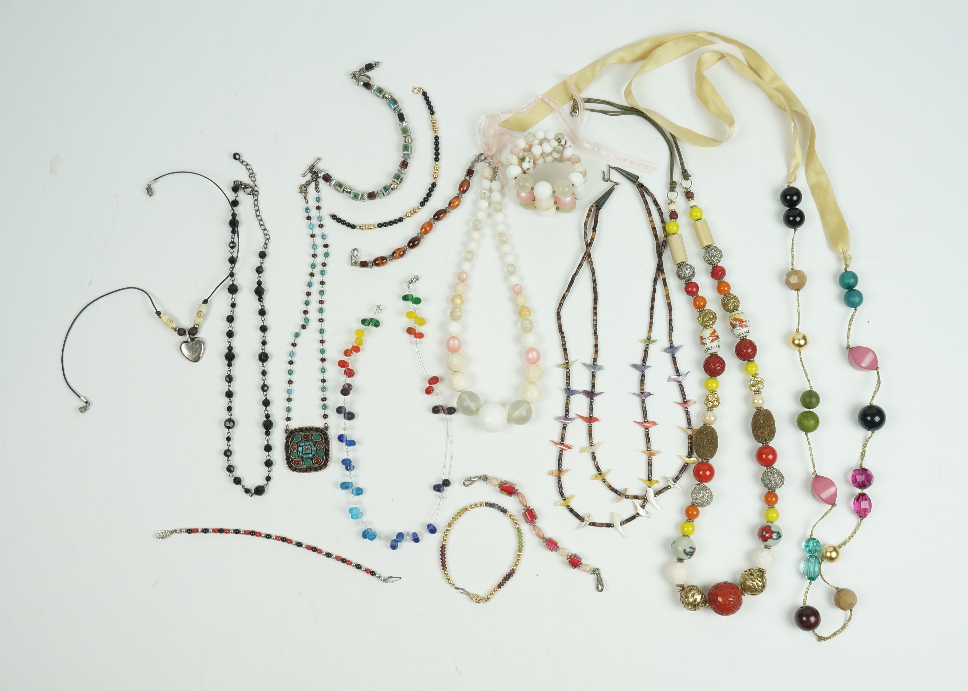 Assortment of Beaded Necklaces and Bracelets